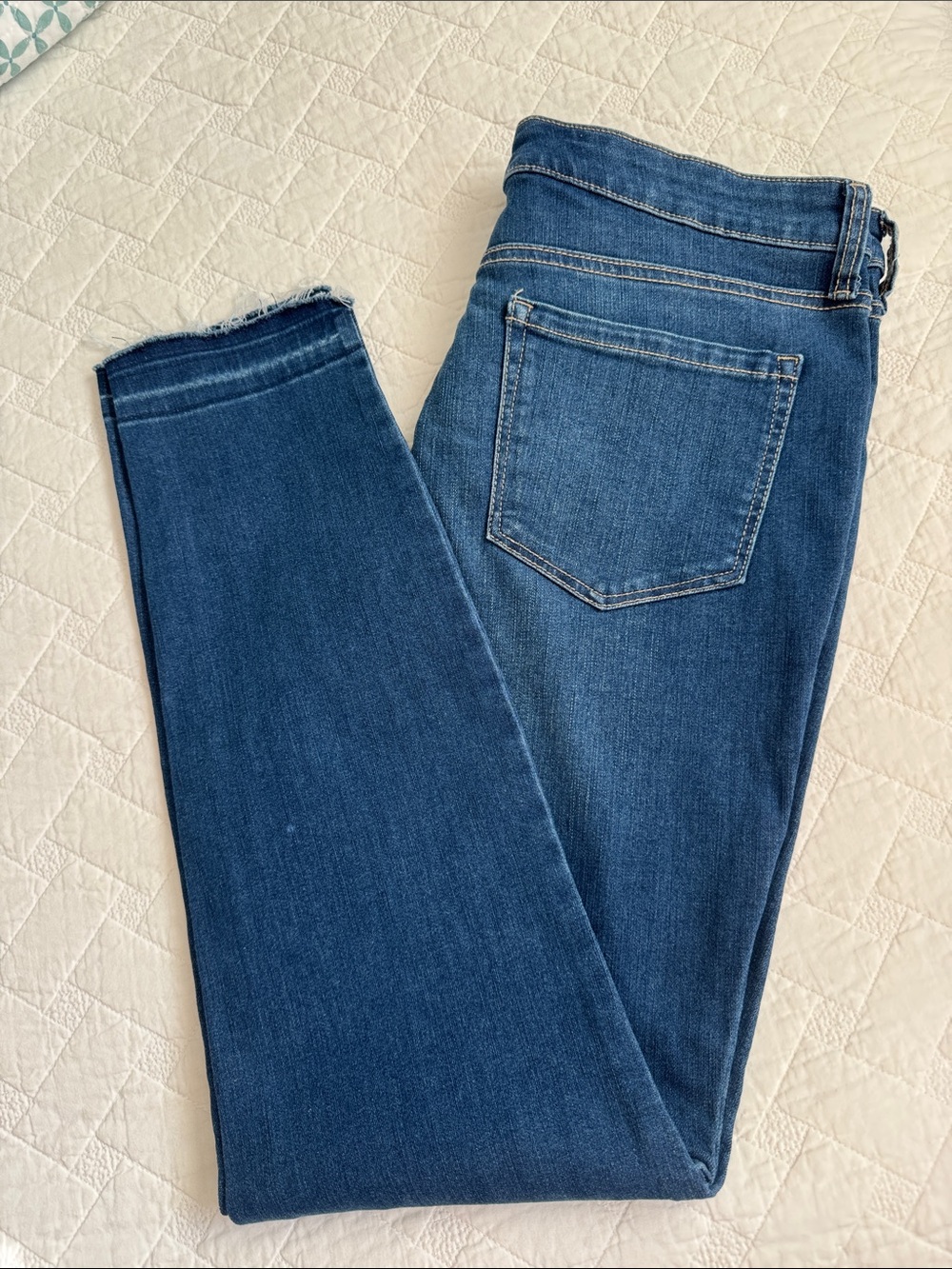 Classic Women's Dark Blue Stretch Skinny Ankle jeans